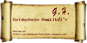 Goldschein Hamilkár névjegykártya